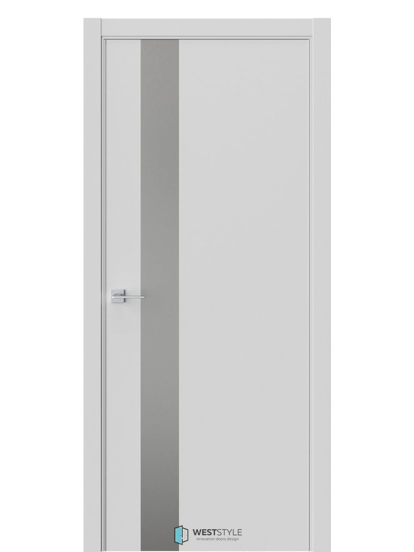 Межкомнатная дверь WestStyle Industrial IN2 ДО Зеркало сатин графит Emlayer Серый